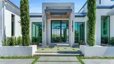 modern house with an open entry