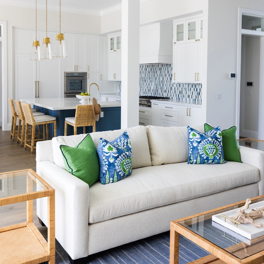 living room and kitchen