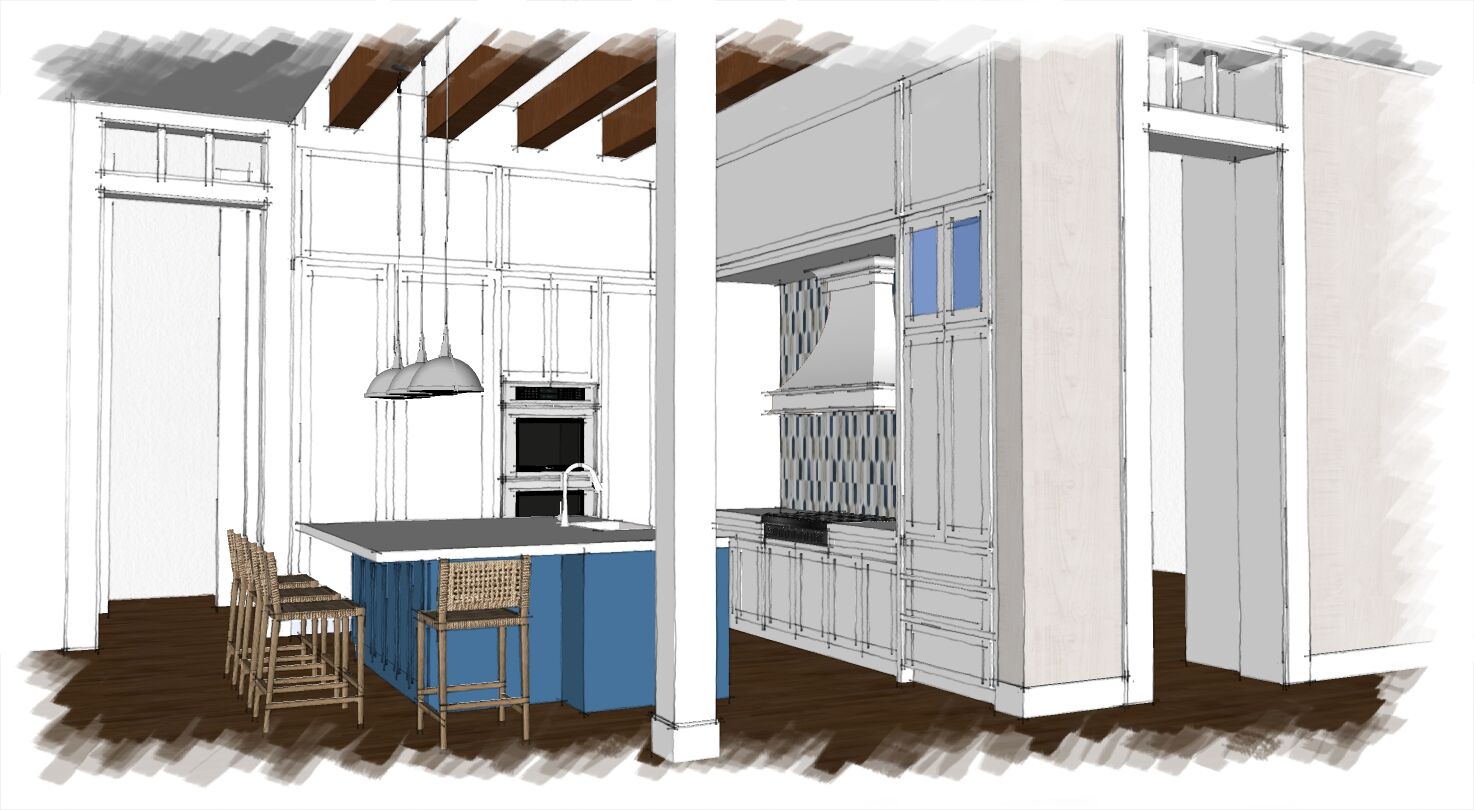 pool overlooking the ocean in lite up the night