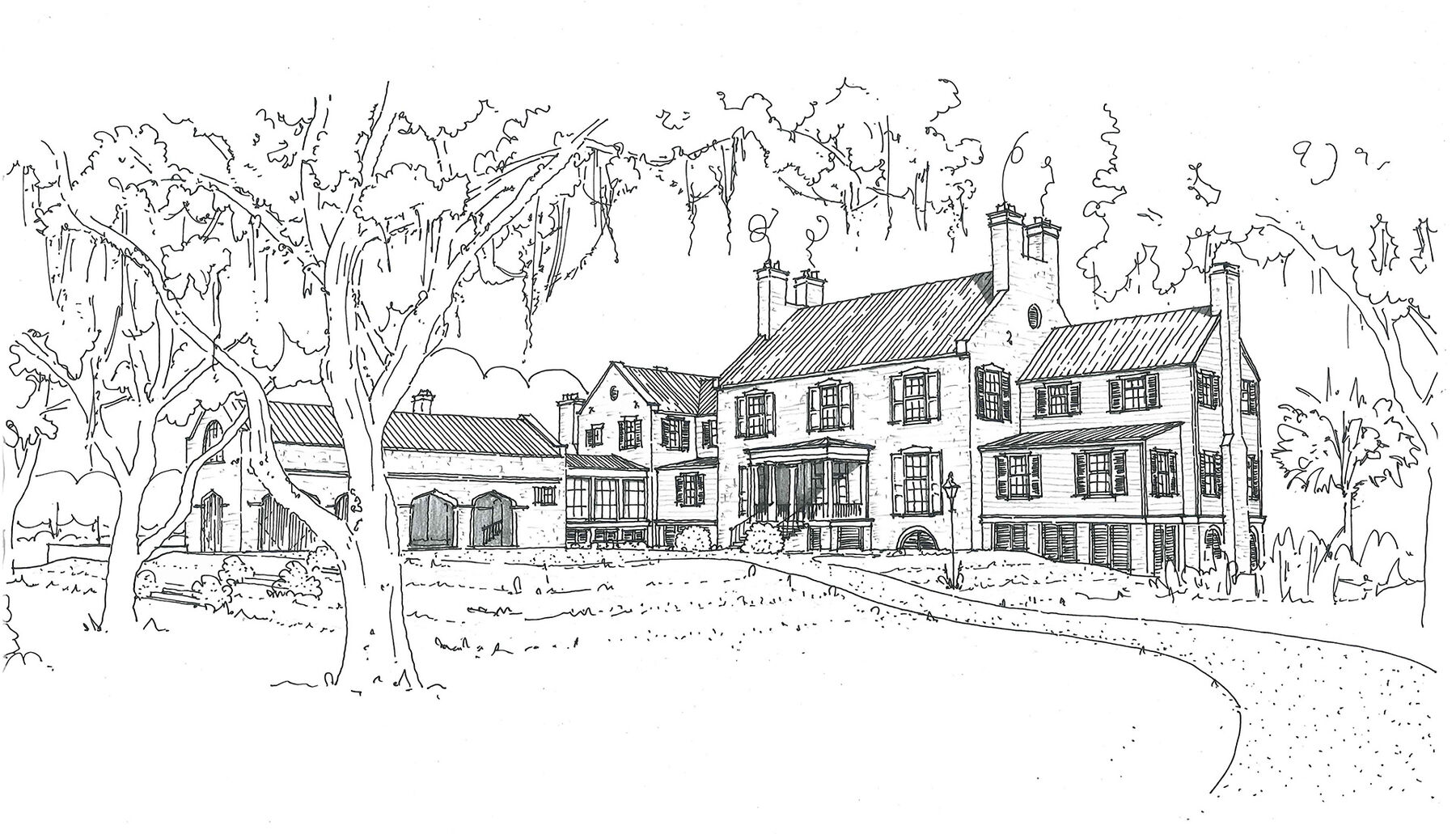 drawings of the Johns Island Plantation