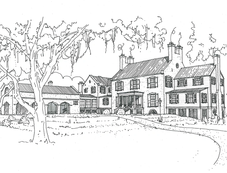 drawings of the Johns Island Plantation