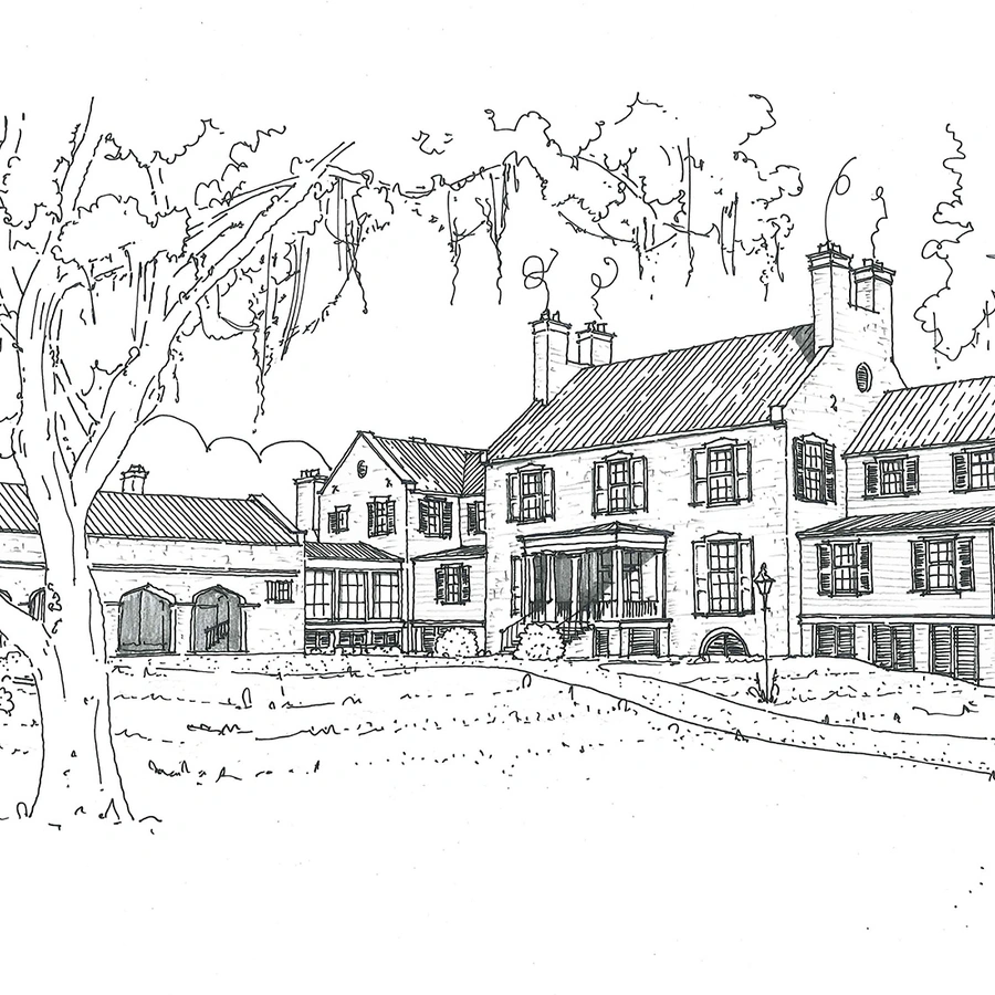 drawings of the Johns Island Plantation