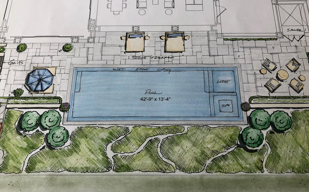 drawing of johns island plantation construction