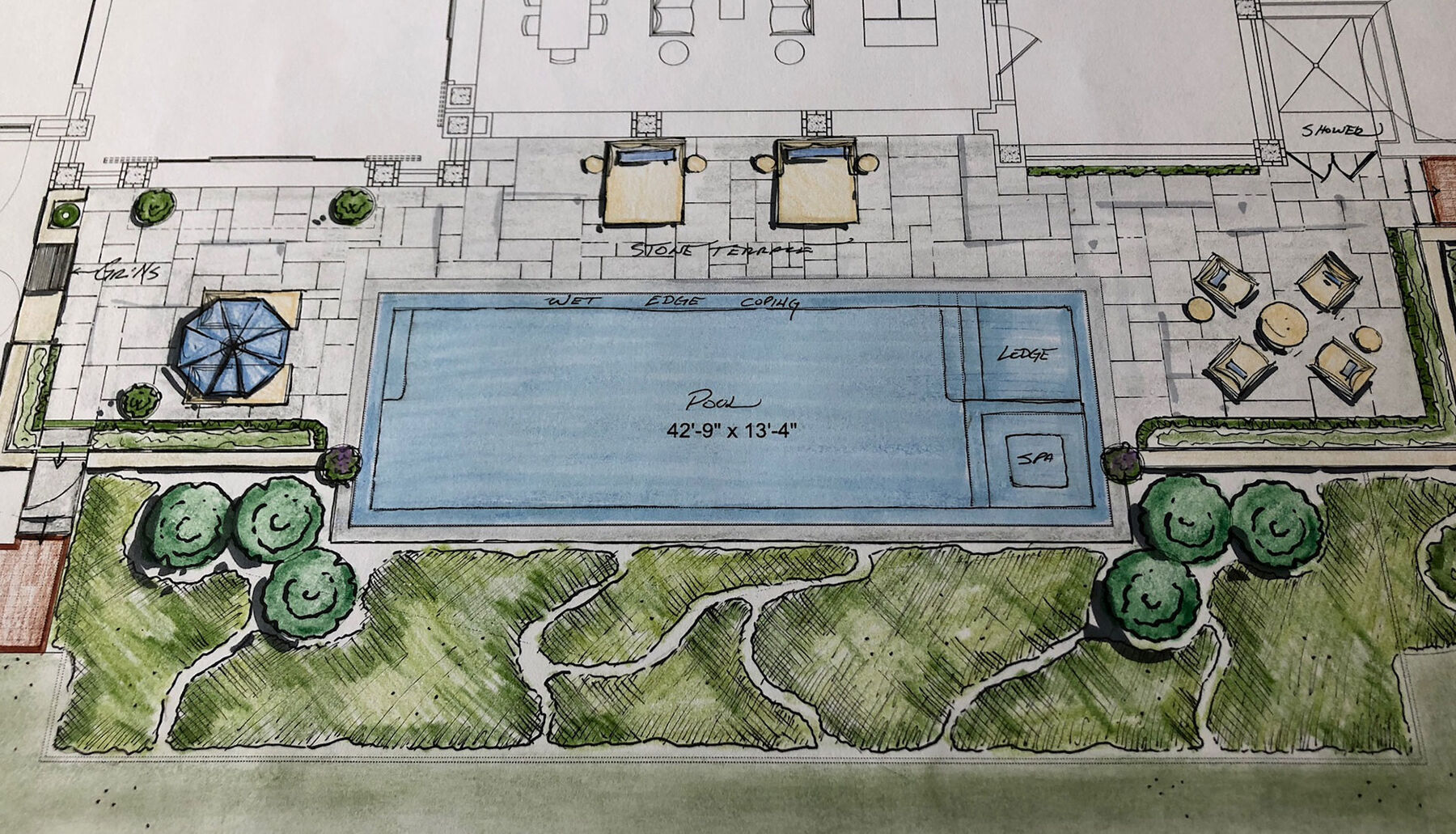 drawing of johns island plantation construction