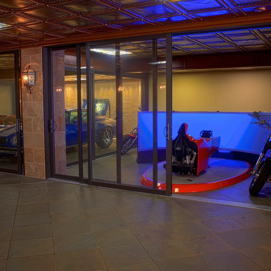 view of inside the garage