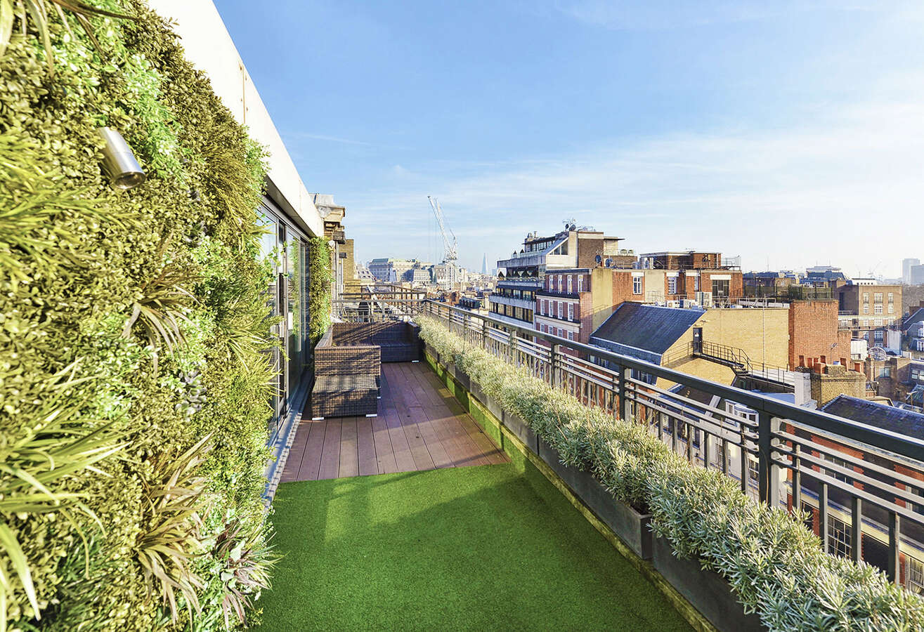 balcony view over London