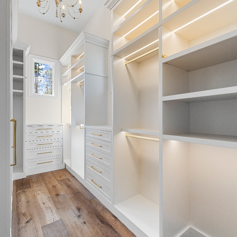 walk-in closet with organizational system