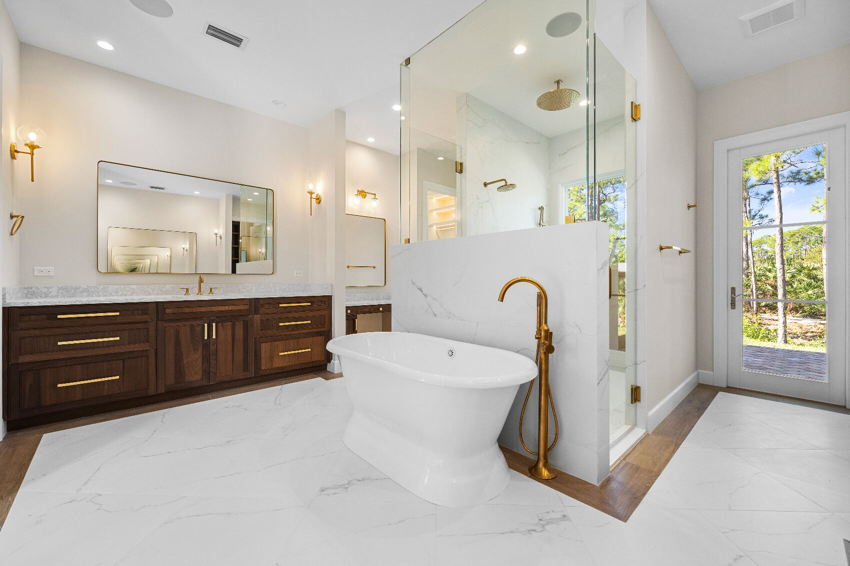 large master bathroom with soaking tub