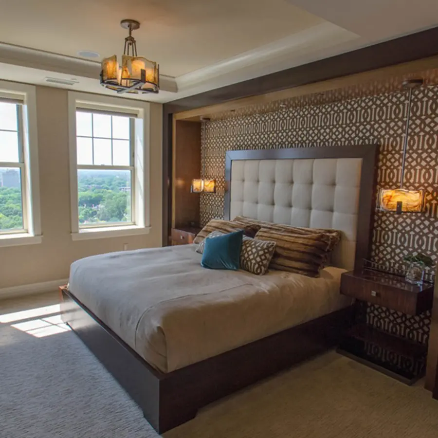 bedroom of park view penthouse