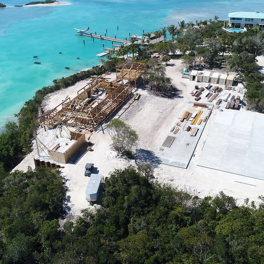 new construction site by Rothrock Construction in the Bahamas