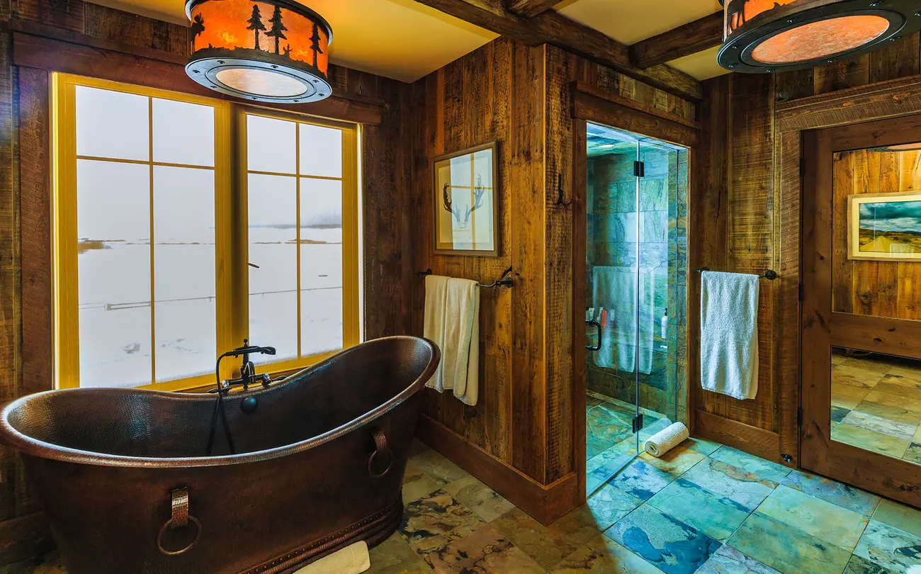 bathroom in the twin eagle ranch