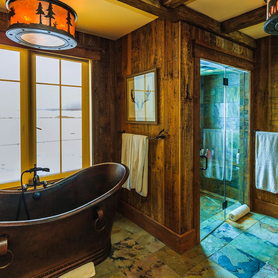 bathroom in the twin eagle ranch