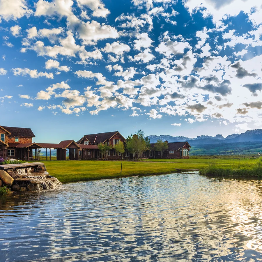 lake view on twin eagle ranch in Wyoming