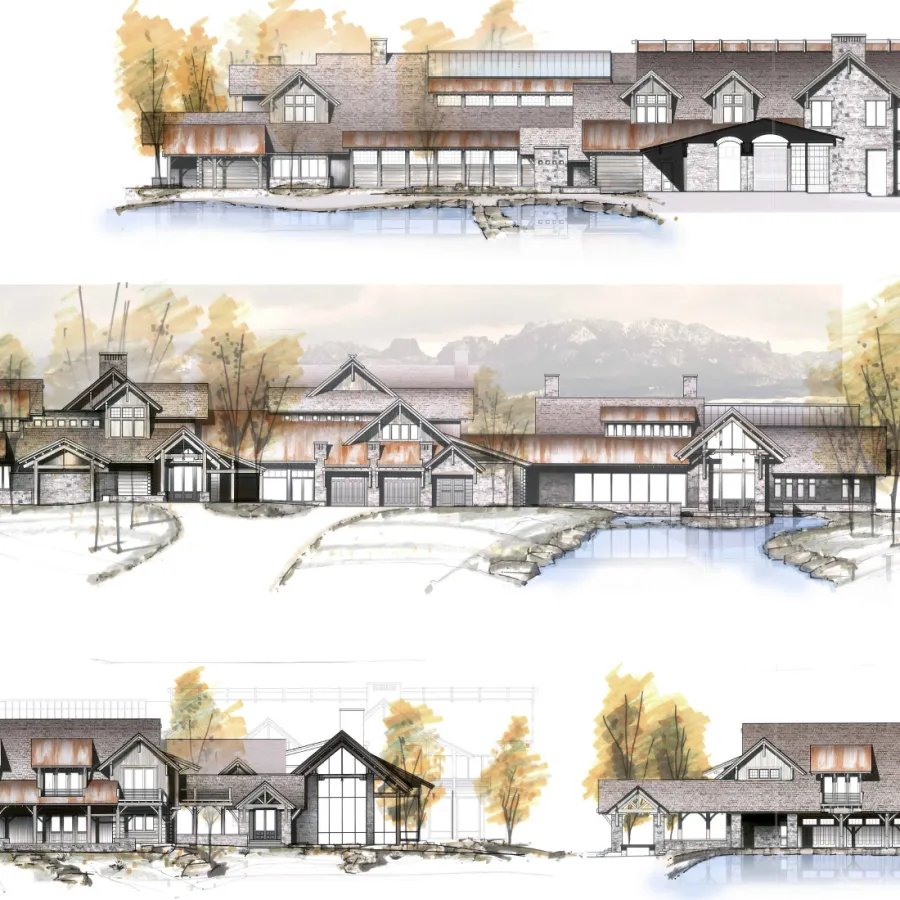 sketches of the wild west lodge by Don Rothrock