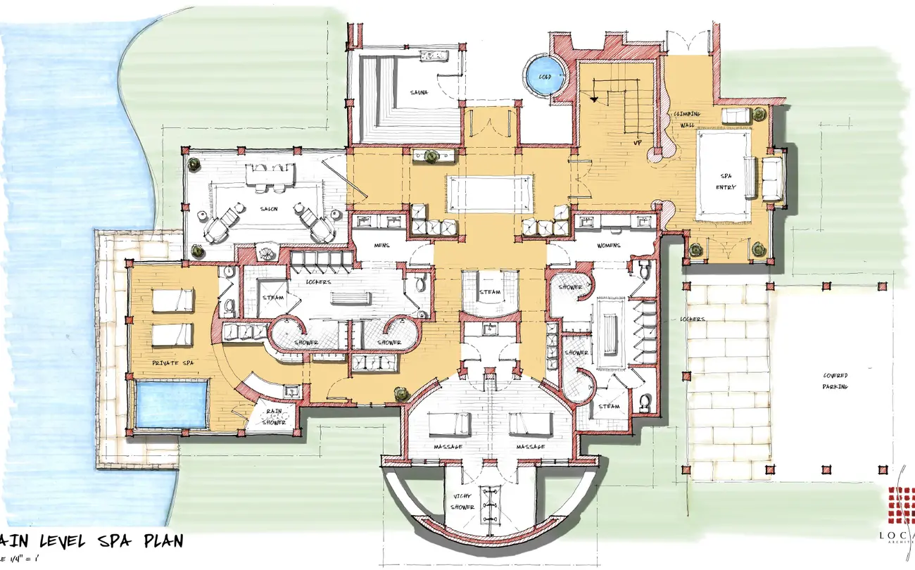 architectural drawings of wild west lodge