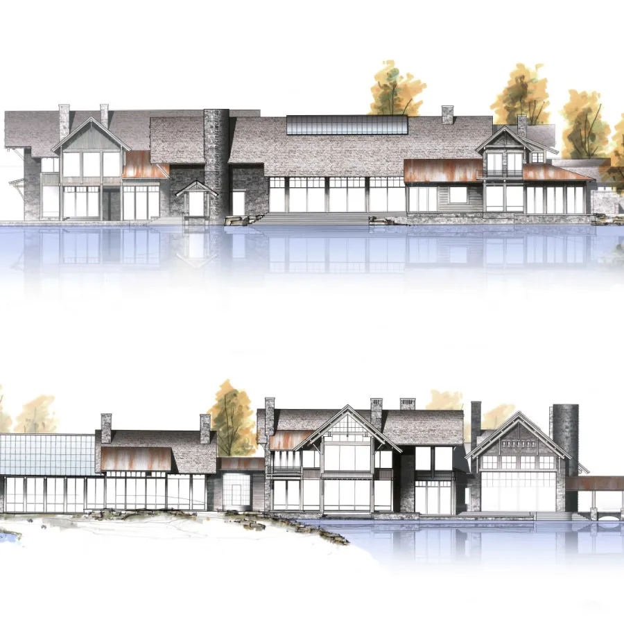 drawings of the side of wild west lodge