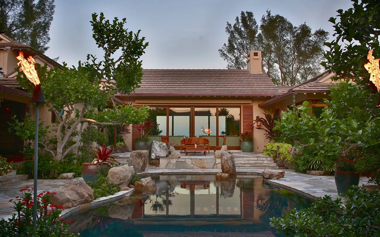 beautiful look at the pool and and zen beach retreat