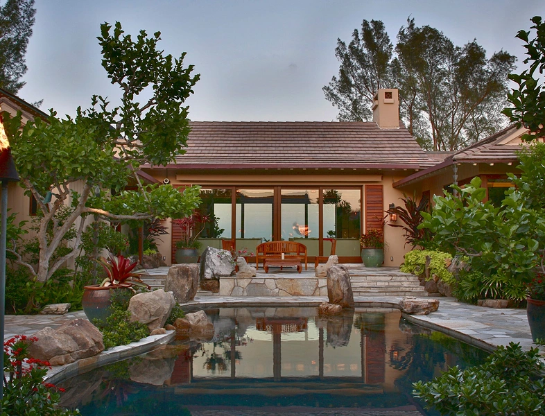 beautiful look at the pool and and zen beach retreat