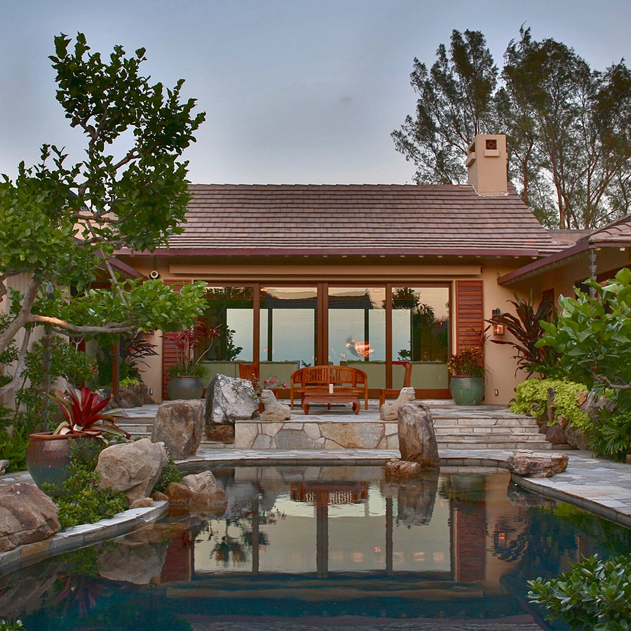 beautiful look at the pool and and zen beach retreat