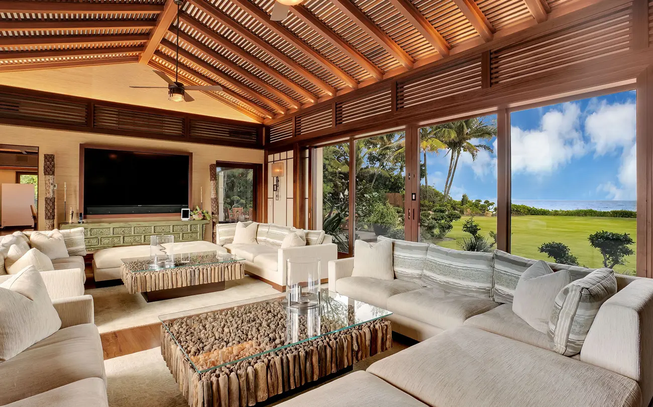 living room with large couches